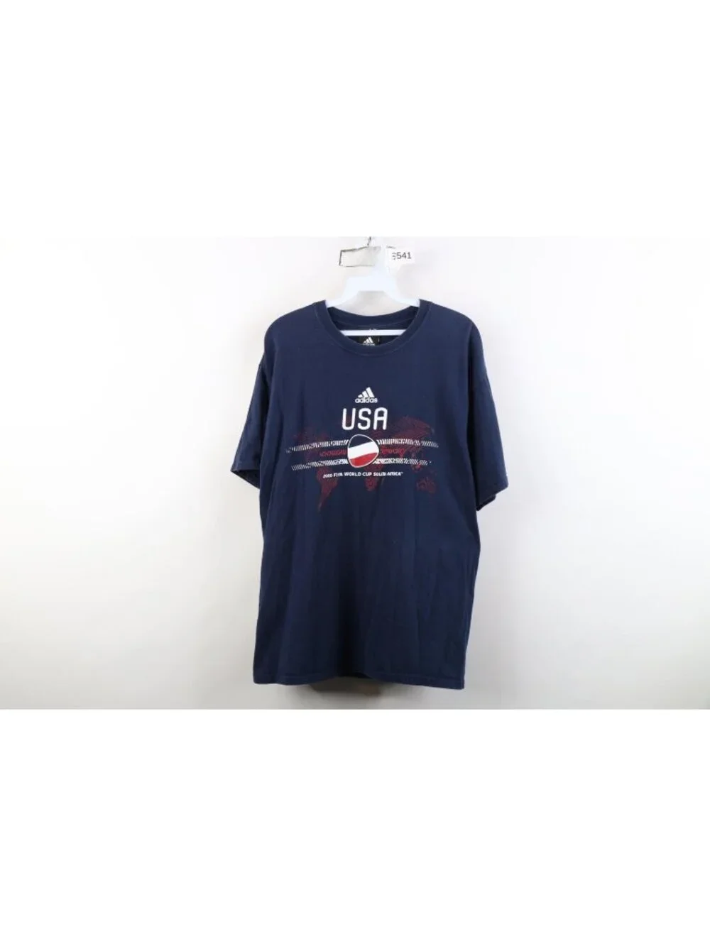 Vtg Y2K Adidas Mens Large 2010 World Cup South Africa USMNT USA Soccer T-Shirt